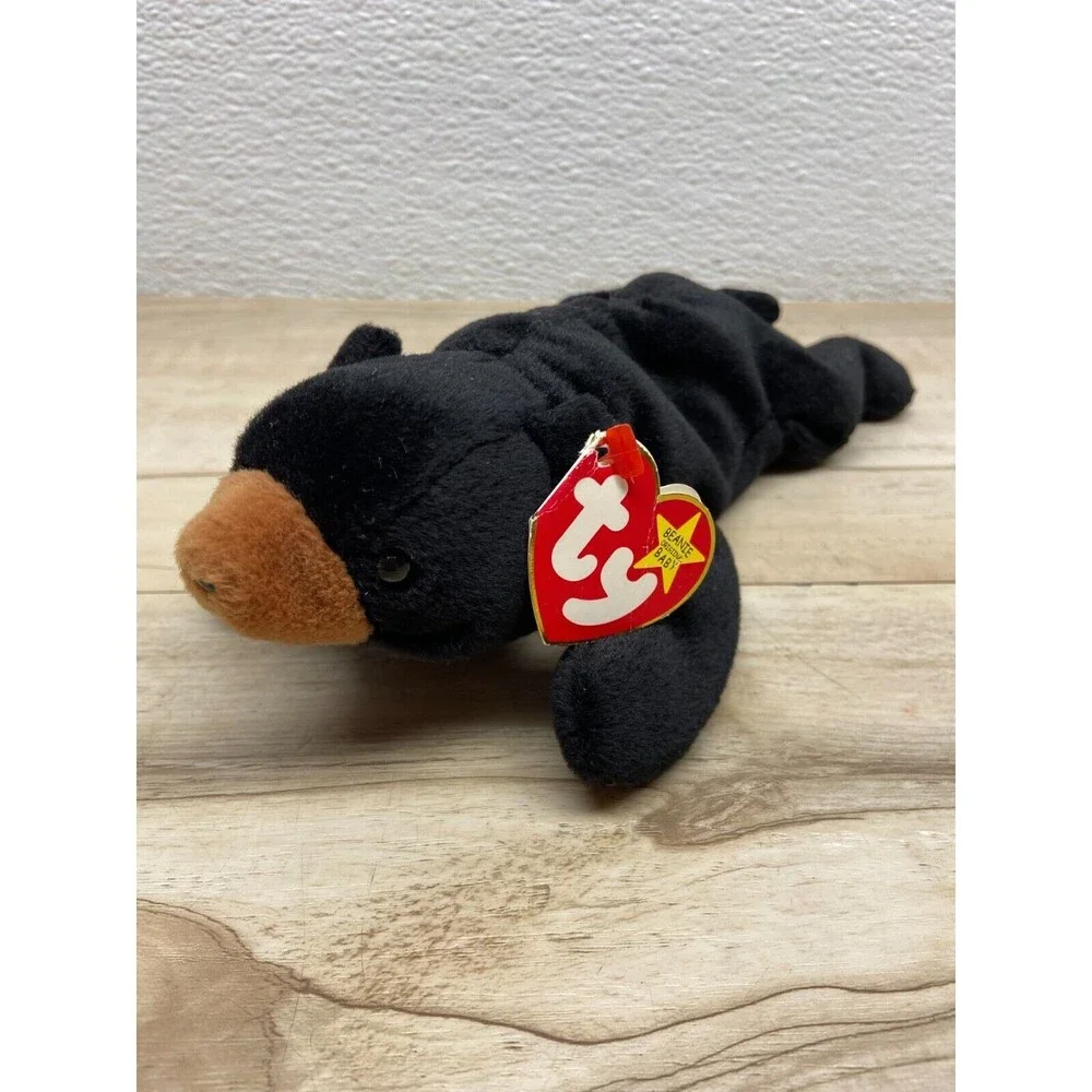 Vtg 1993 Ty Beanie Babies Blackie The Bear With Tags Erros 1993/ 94